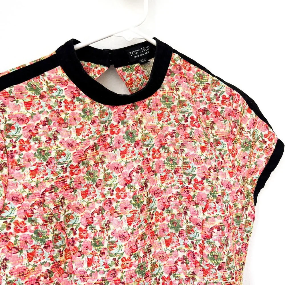 topshop floral romper w/open back + pockets - Picture 3 of 7